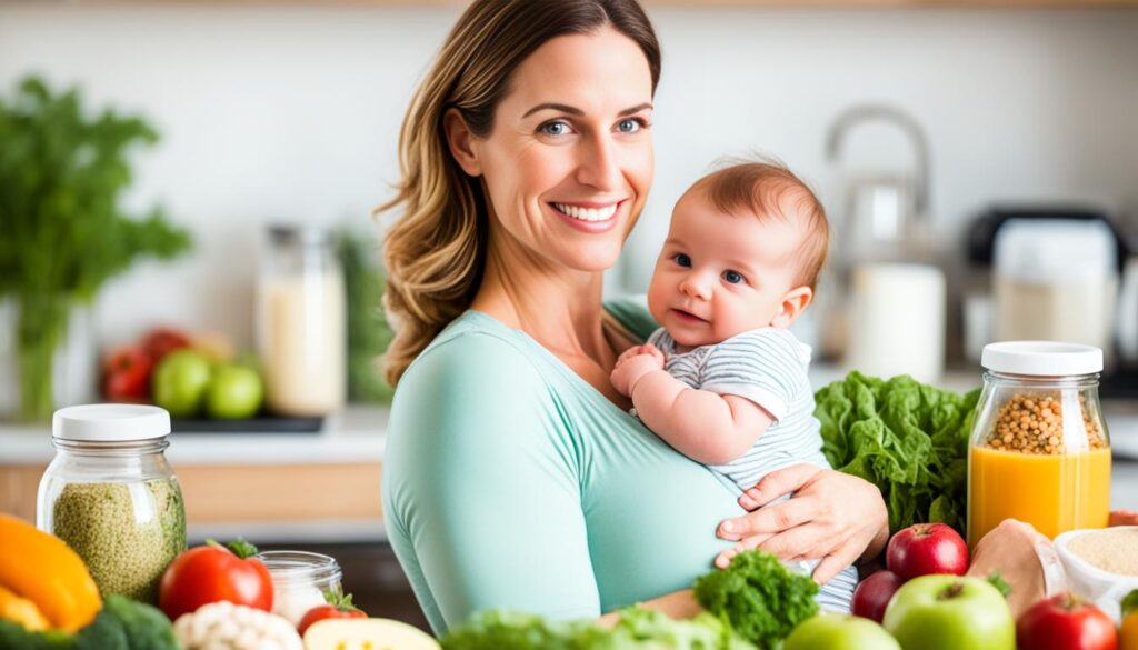 Breastfeeding mother and baby